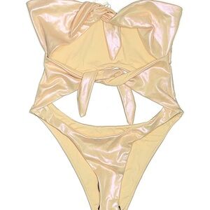 Elegant Tan Women's One Piece Swimsuit